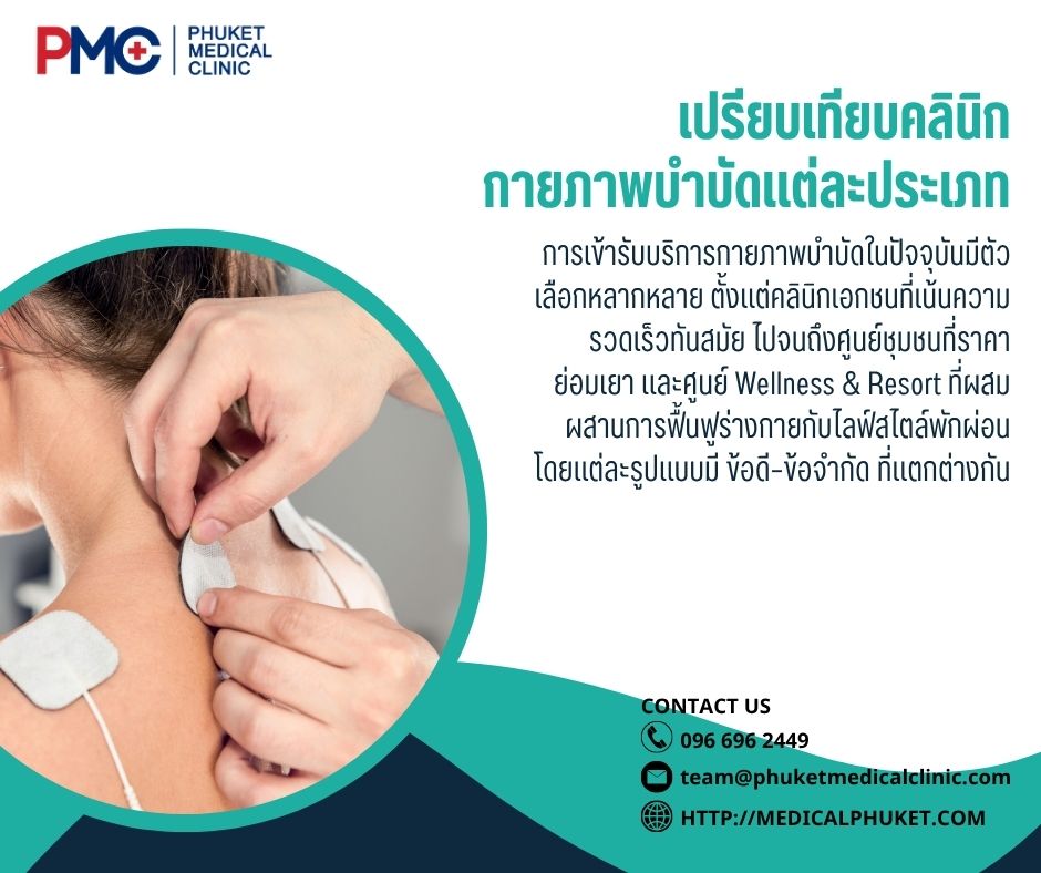 เปรียบเทียบคลินิกกายภาพบำบัดแต่ละประเภท